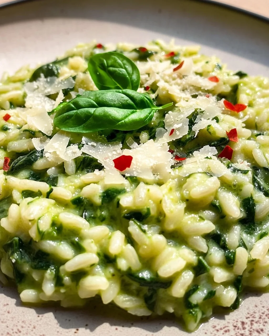 Spinat-Risotto mit frischen Kräutern