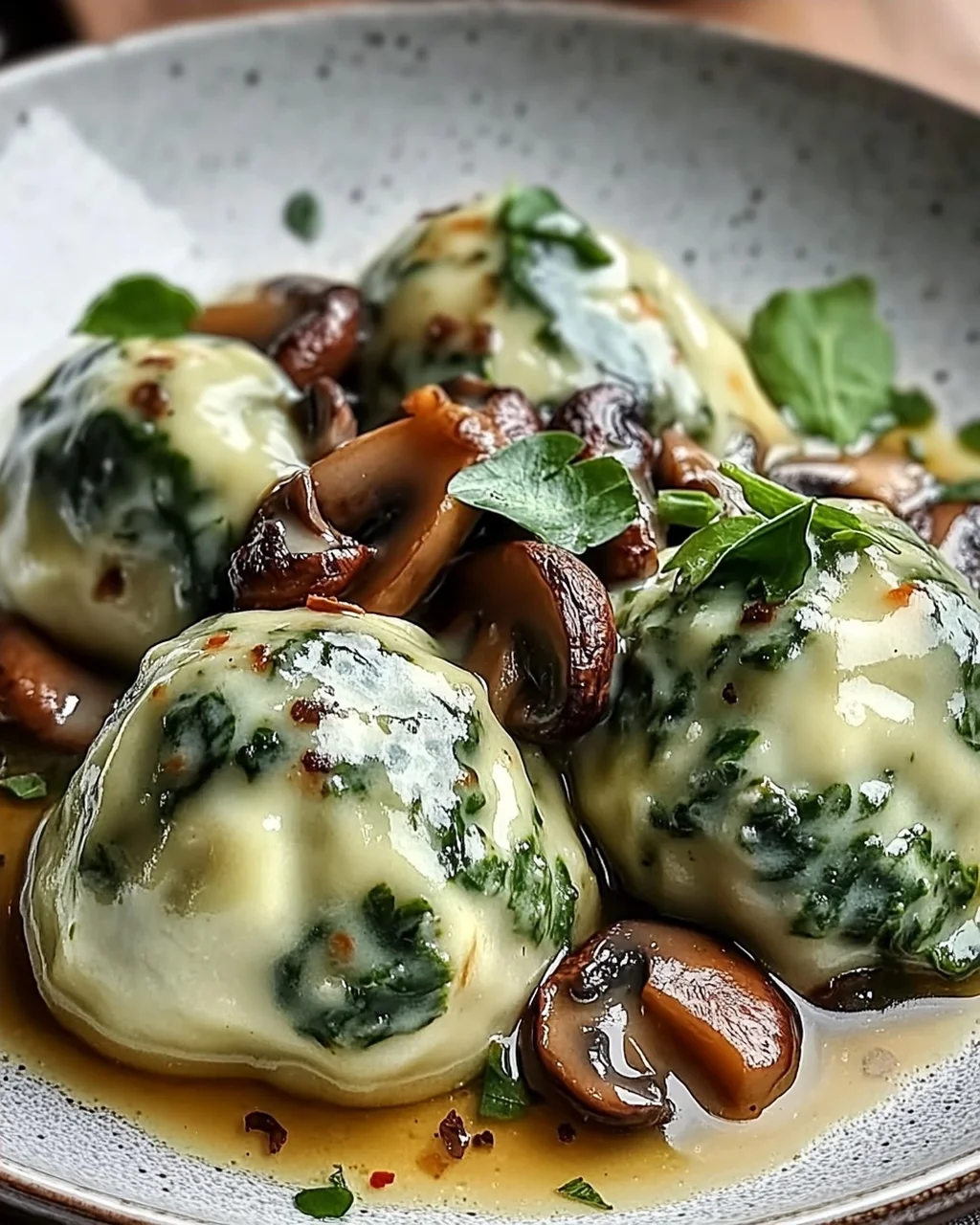 Spinatknodel Mit Pilzragout Ein Unglaublich Essenzielles Rezept Fur Personen