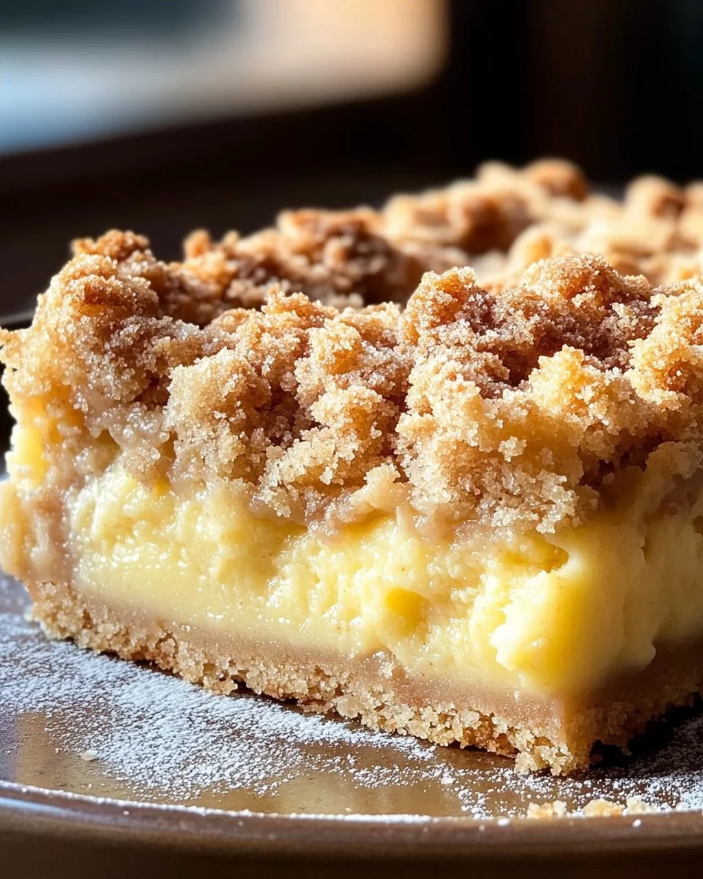 Streuselkuchen mit Pudding vom Blech