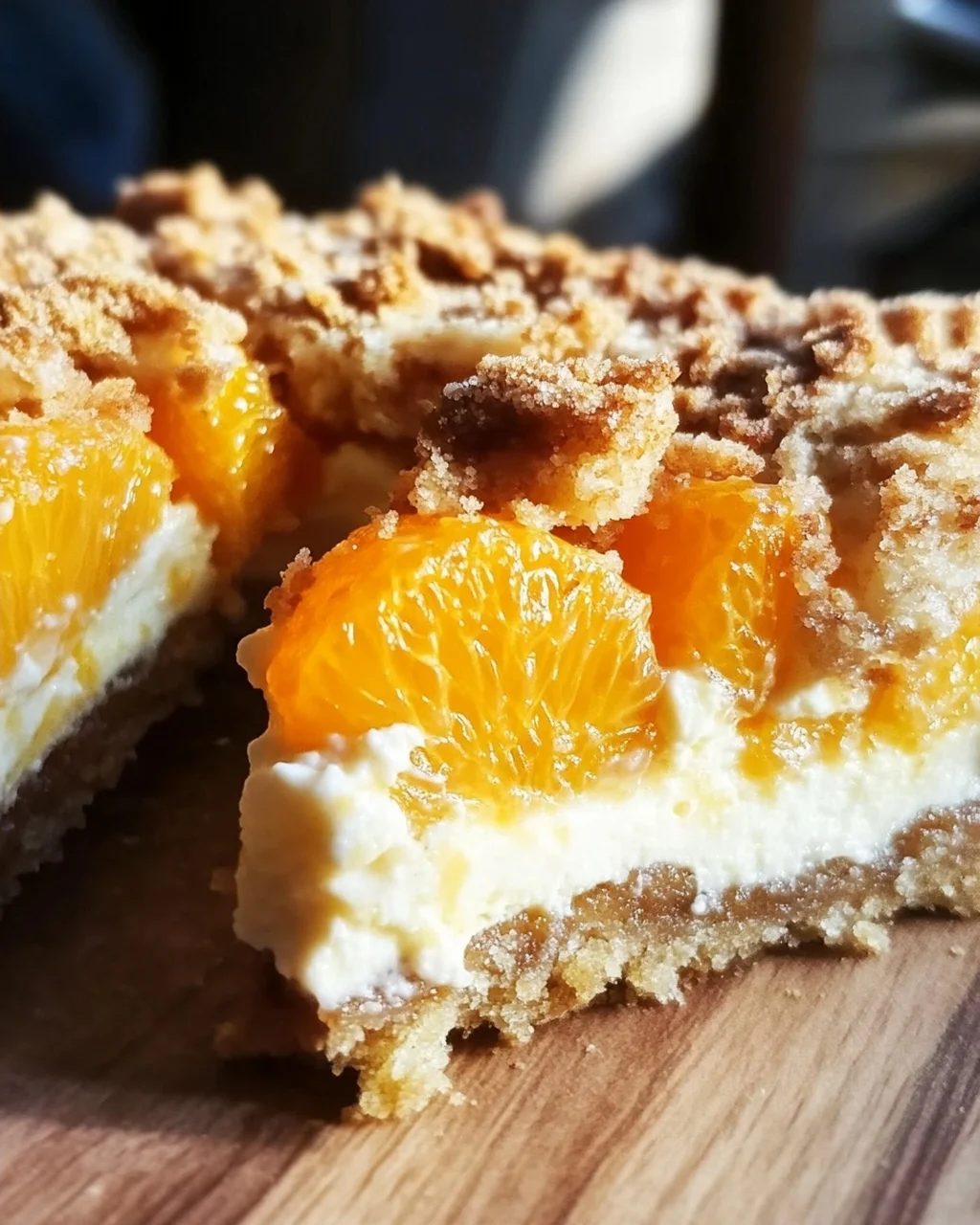 Streuselquarkkuchen mit Mandarinen