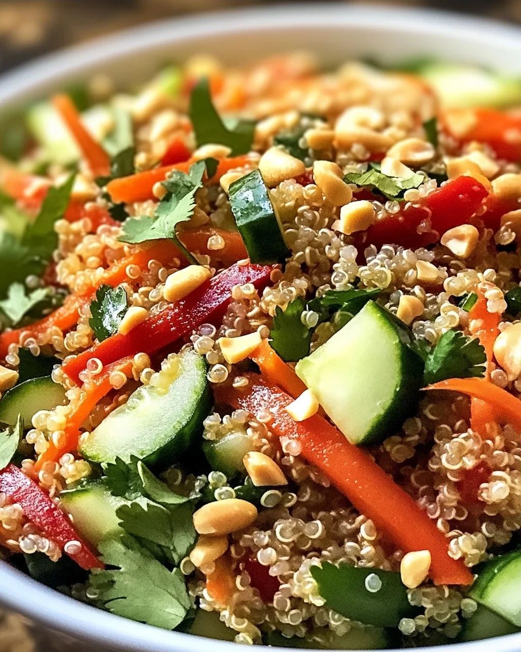 Thailändischer Quinoa Crunch Salat für jeden Tag