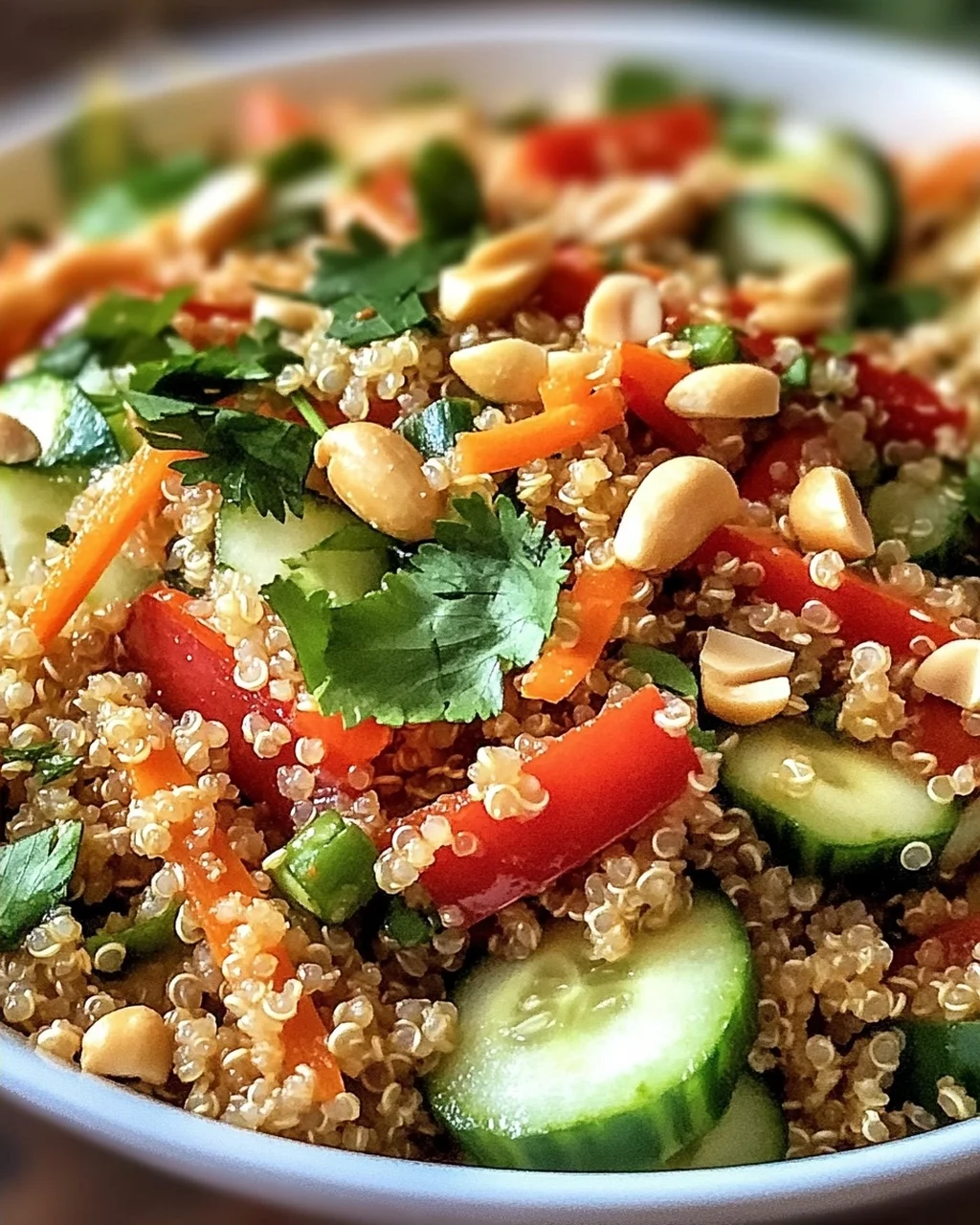 Thailändischer Quinoa Crunch Salat für jeden Tag