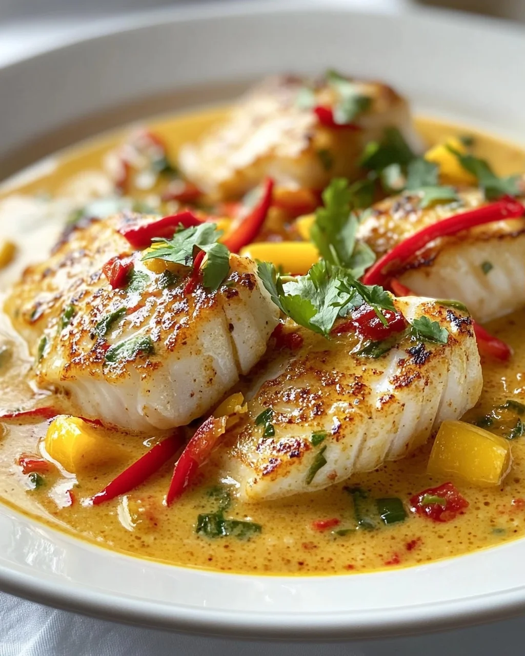 Tropischer Zackenbarsch mit würziger Kokosnuss-Sauce Rezept