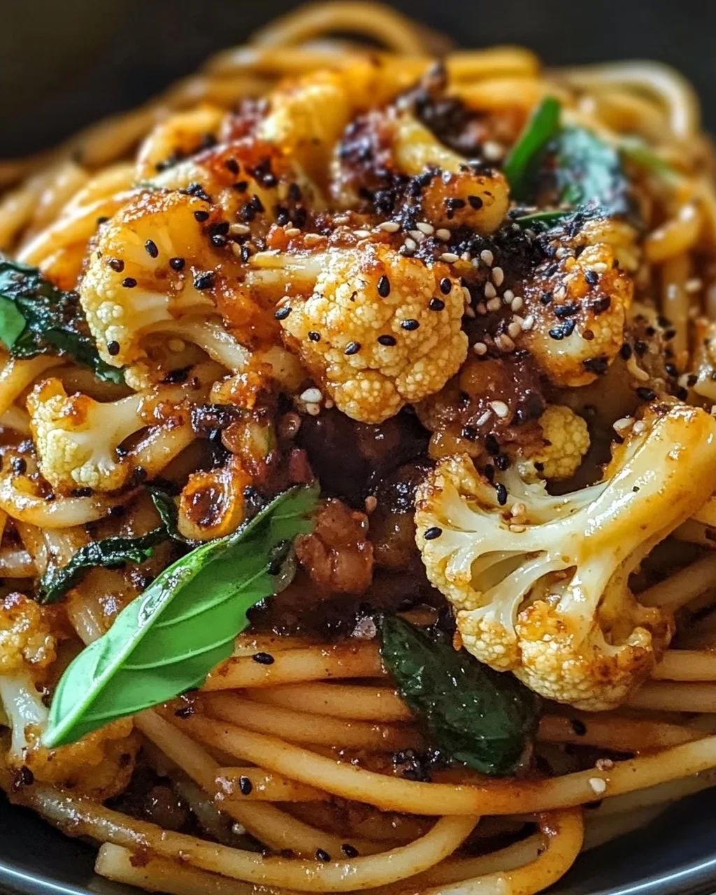 Vegan Singapore Schwarzer Pfeffer Sauce Spaghetti