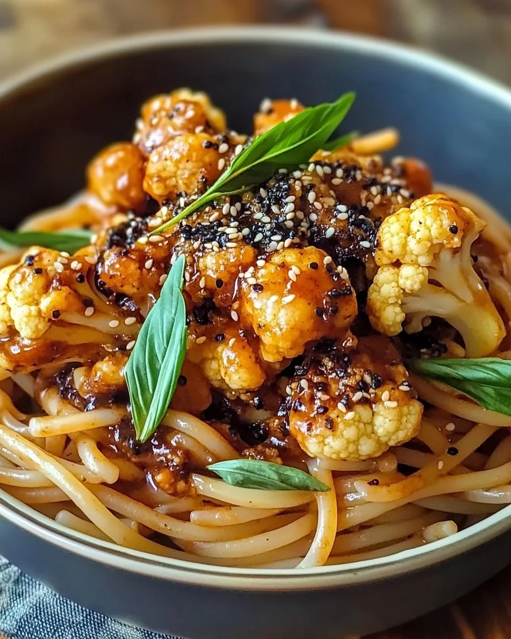 Vegan Singapore Schwarzer Pfeffer Sauce Spaghetti