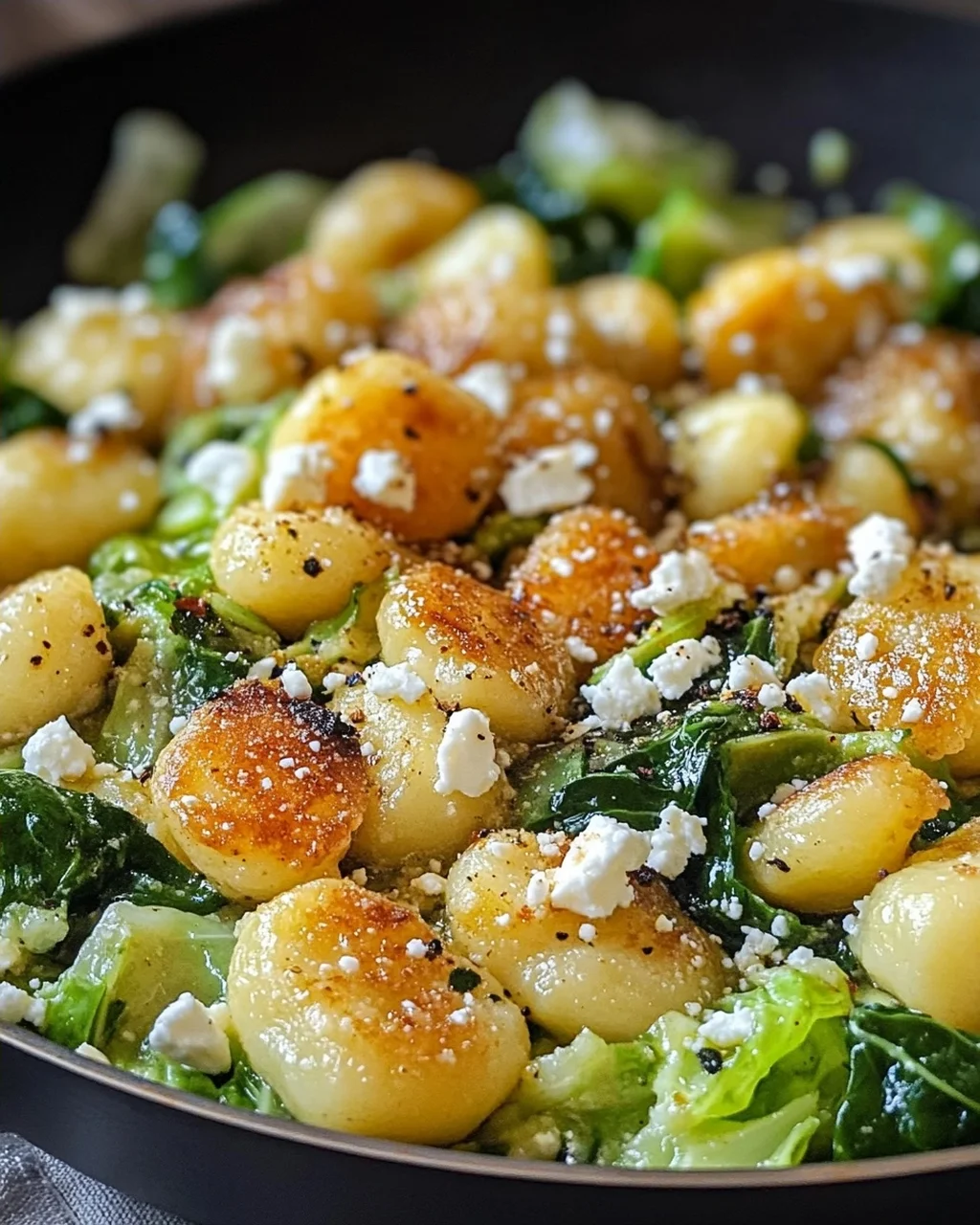 Vegetarische Gnocchi Pfanne mit Spitzkohl