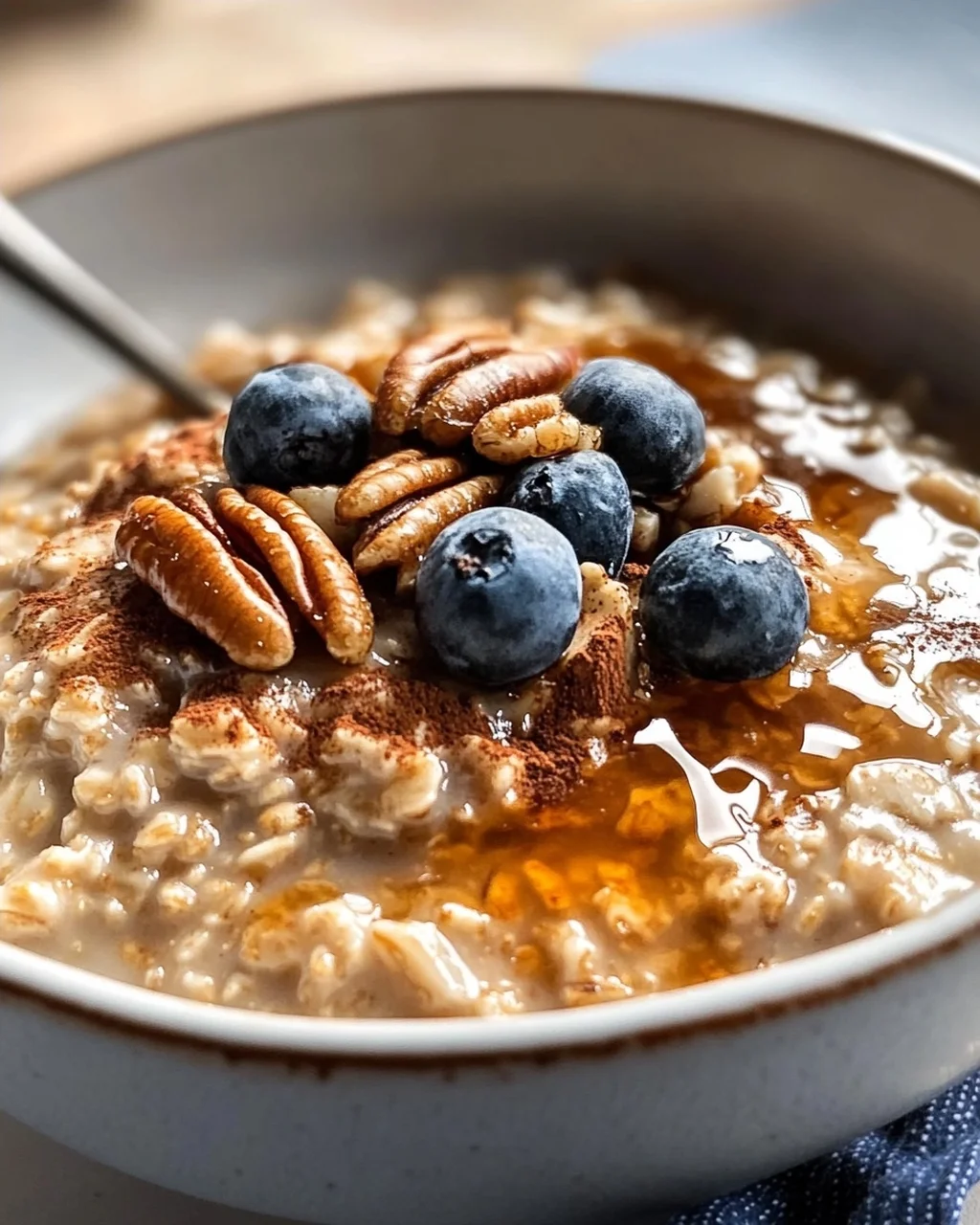 Warmes Maple Pecan Oatmeal: Gemütliche Haferflocken-Bowl