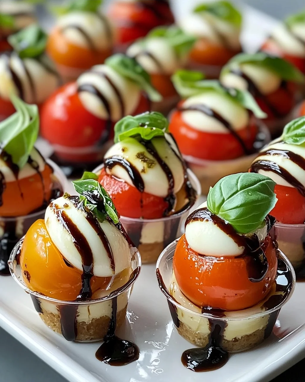 Weihnachts Mini Caprese Salat Cups – Festlicher Genuss!