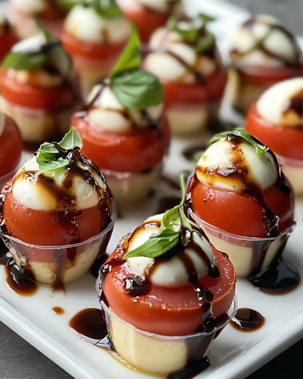 Weihnachts Mini Caprese Salat Cups – Festlicher Genuss!