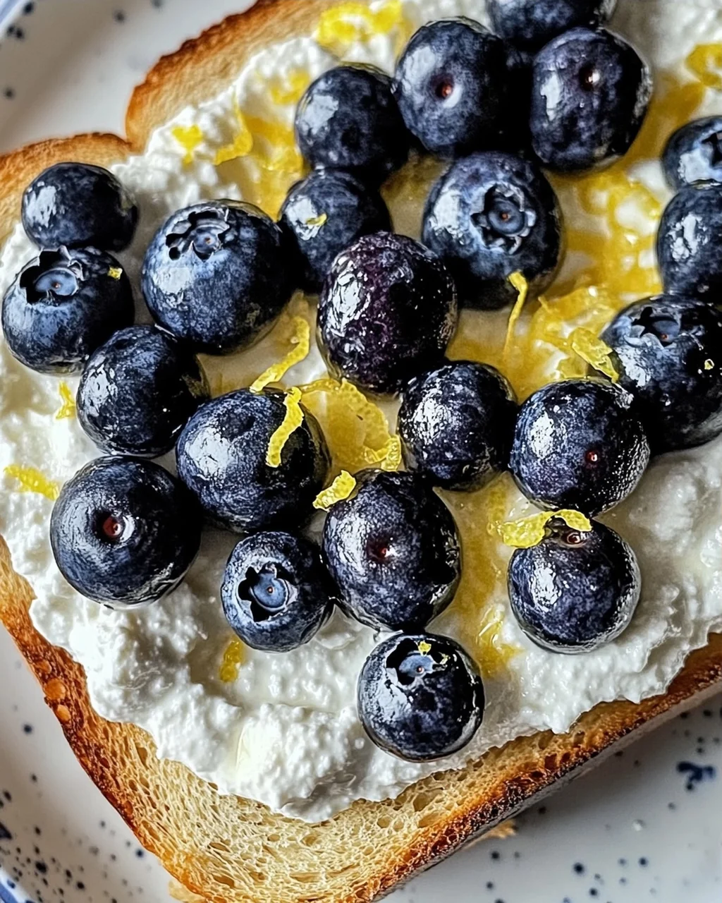 Zitronen-Blaubeer-Ricotta-Toast für jeden Tag